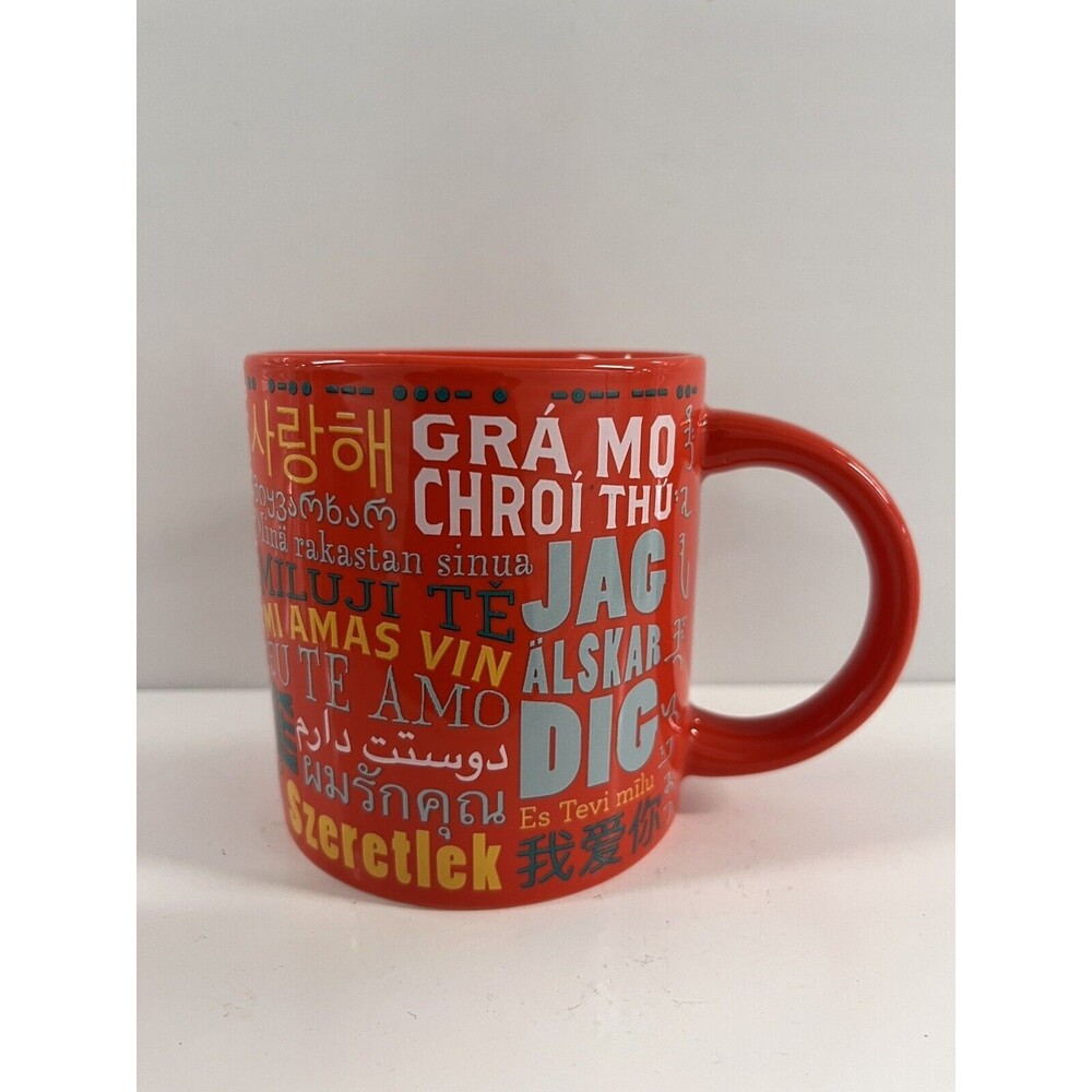 I Love You Mug I LOVE YOU in Several Different Languages Orange 2018